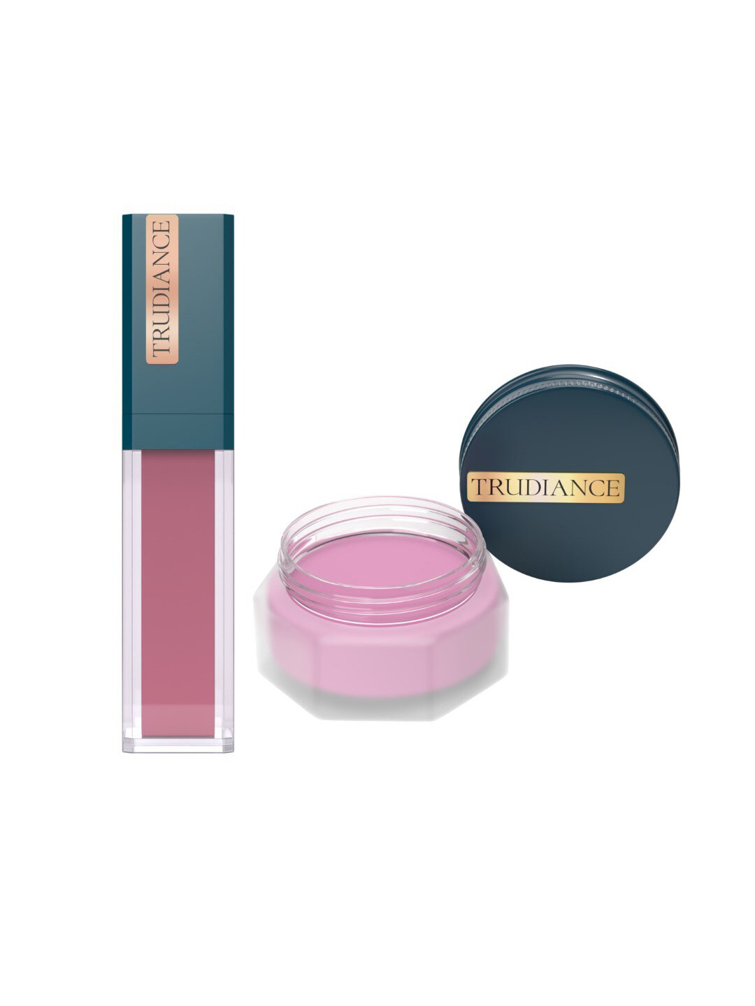 TRUDIANCE Tint Salve for Lips & Cheeks - Bougainvillea & Matte Serum Lipstick - Aster