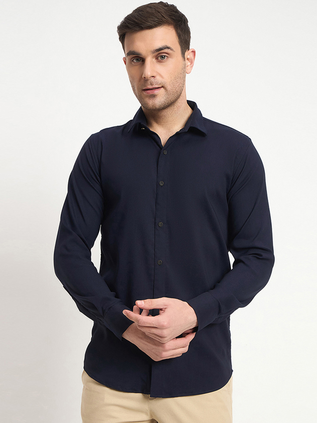 FILO HEVIS Men Spread Collar Stretchable Shirt