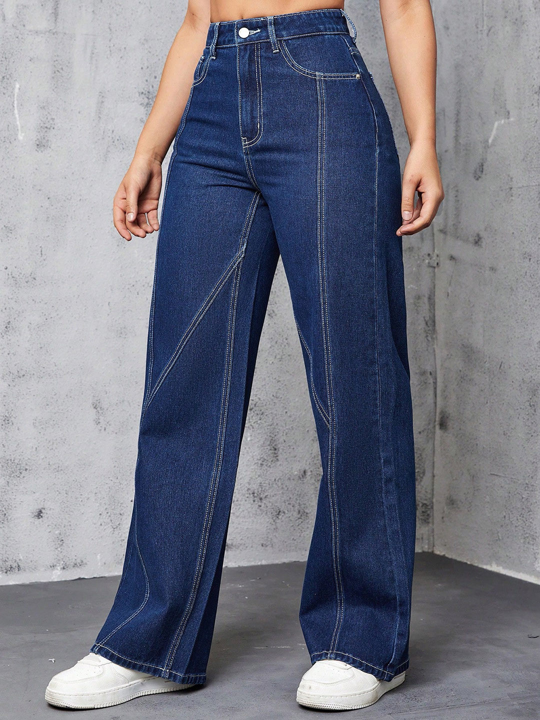 Stylecast X Kotty Women Wide Leg High-Rise Stretchable Jeans