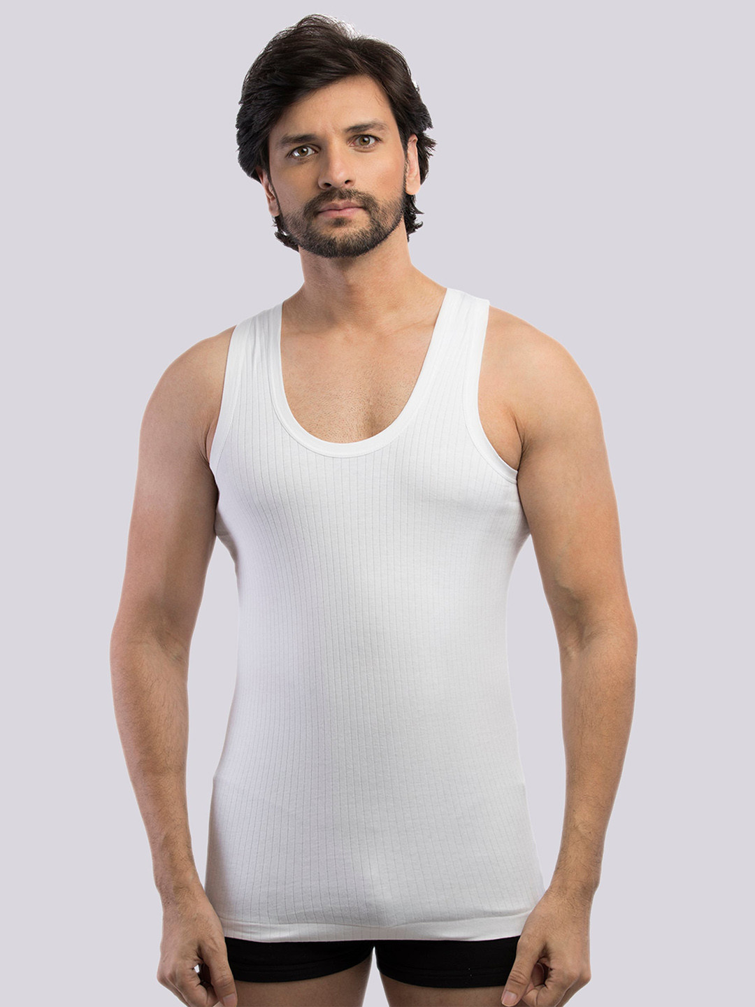 VIP Pack Of 2 Pure Cotton Sleeveless Innerwear Vests- VP-MI-VS-LNRN-10P-PO2-80
