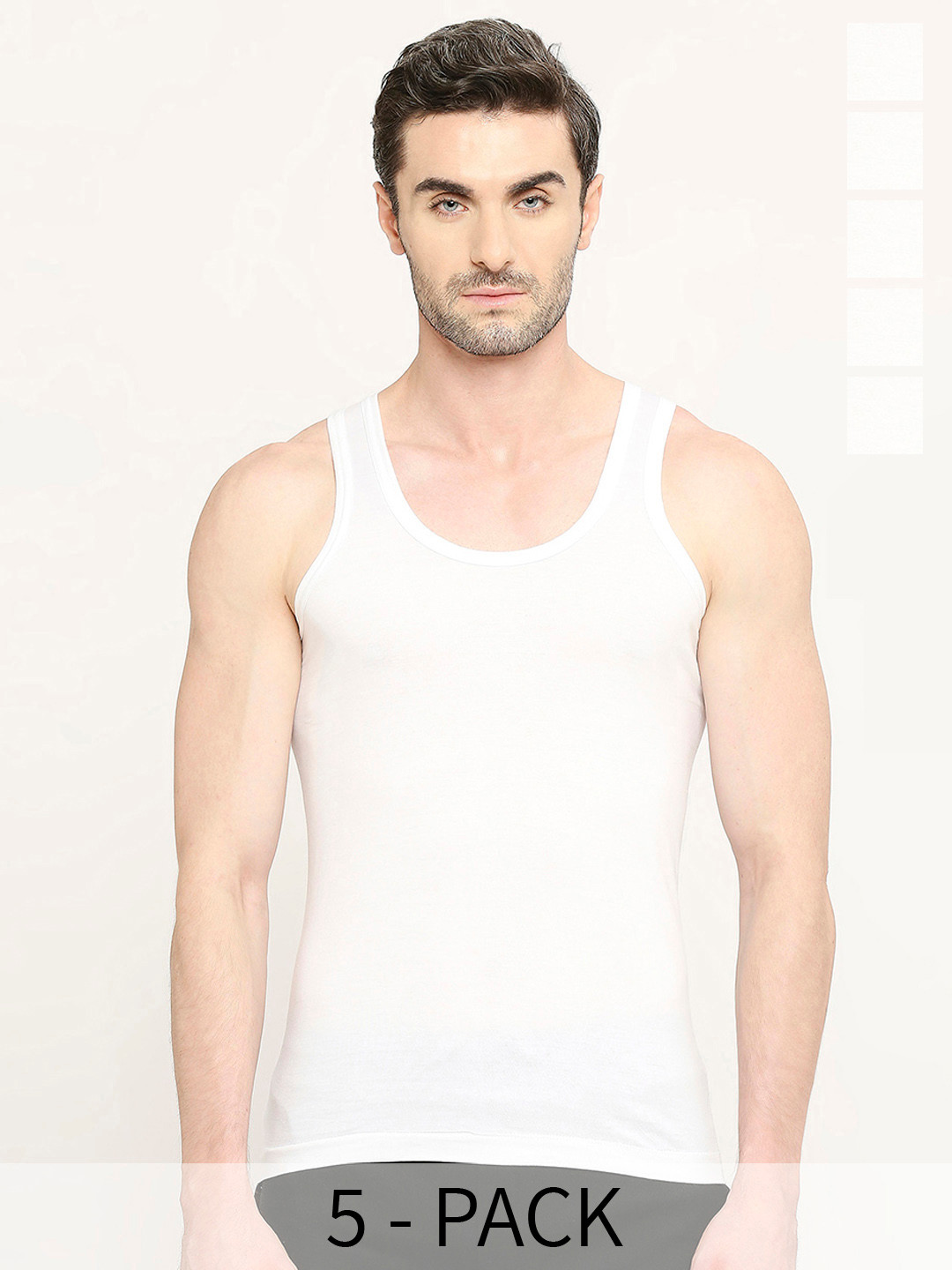 VIP Pack Of 5 skin breathe Premium Cotton Basic Innerwear Vest