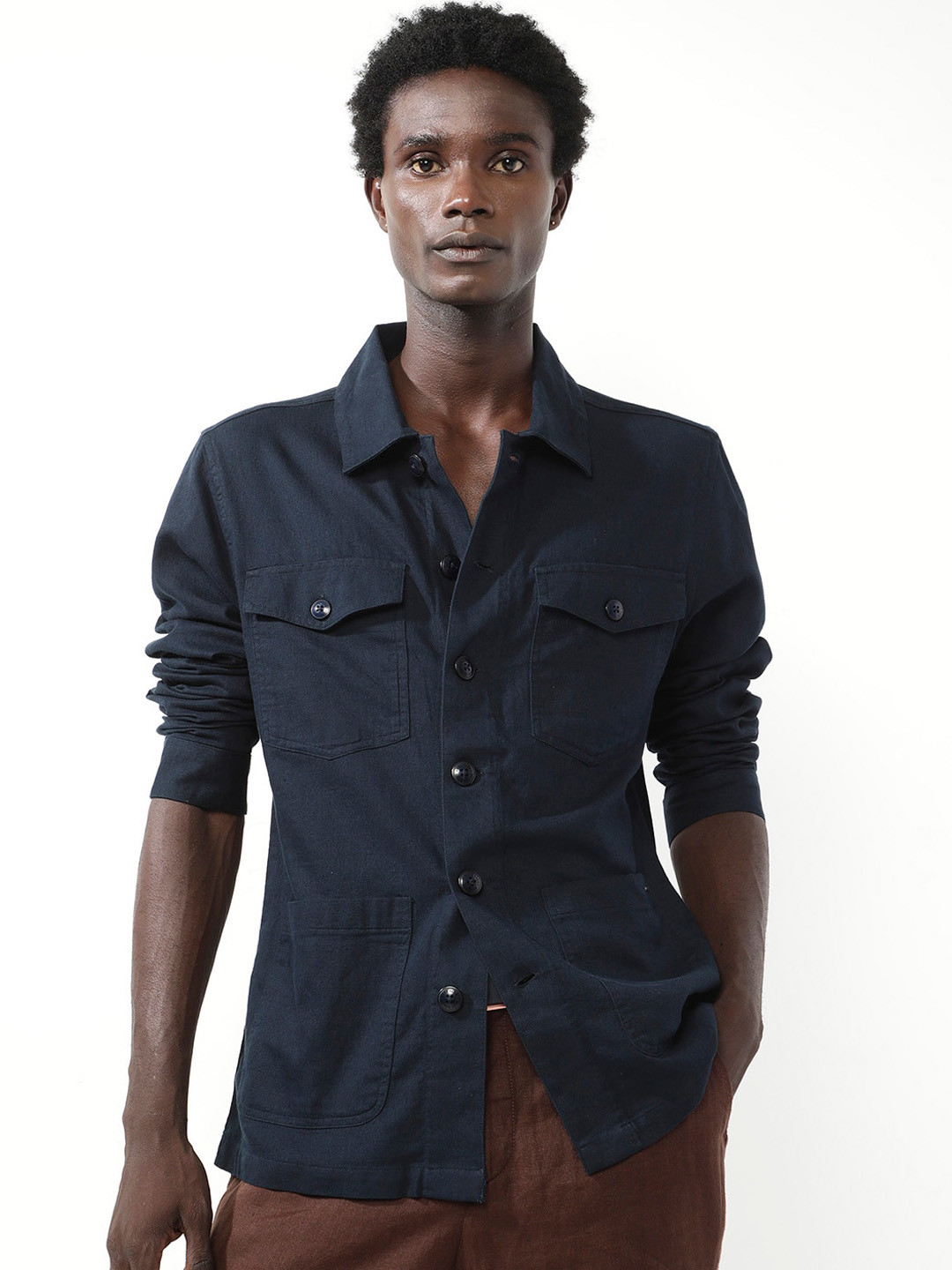 RARE RABBIT Men Gatter Spread Collar Tailored Jacket