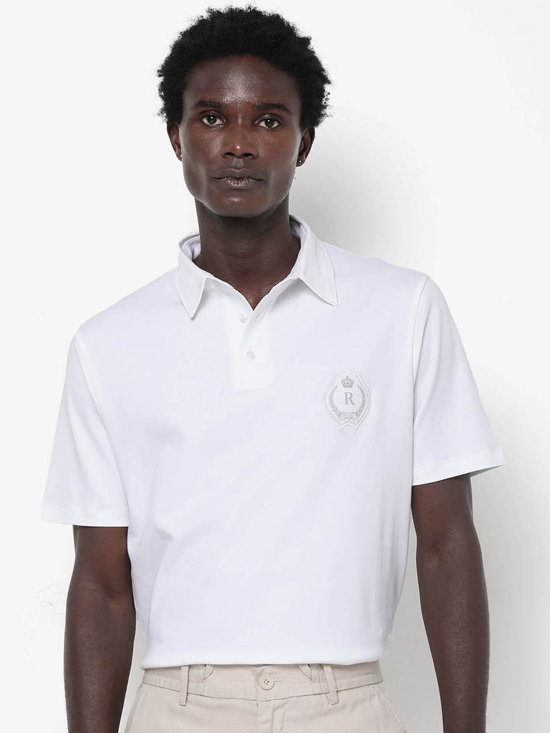 RARE RABBIT Men Ritz Regular Fit Polo Collar T-Shirt