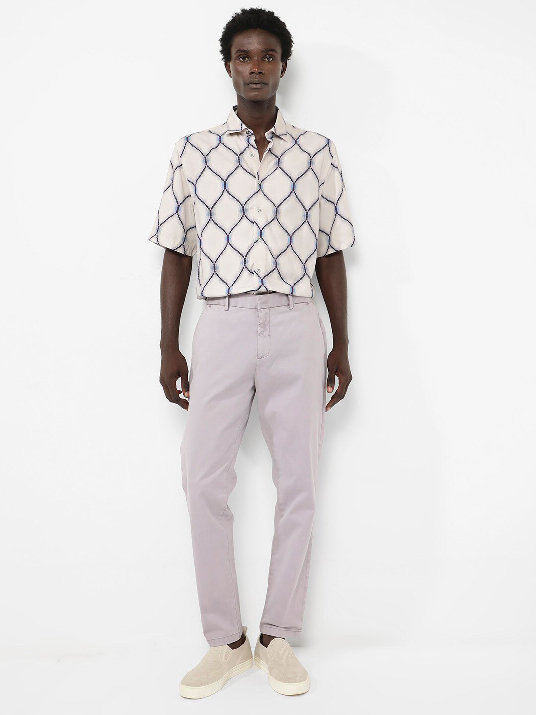 RARE RABBIT Men Mareno Boxy Abstract Printed Opaque Regular Fit Shirt