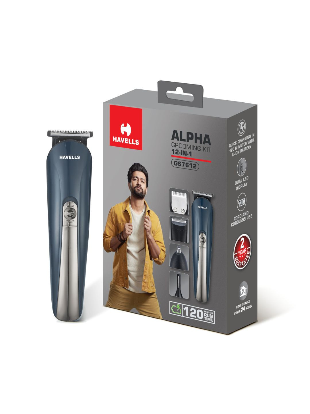 Havells Alpha 12 in 1 Grooming Kit GS7612 - Navy Blue