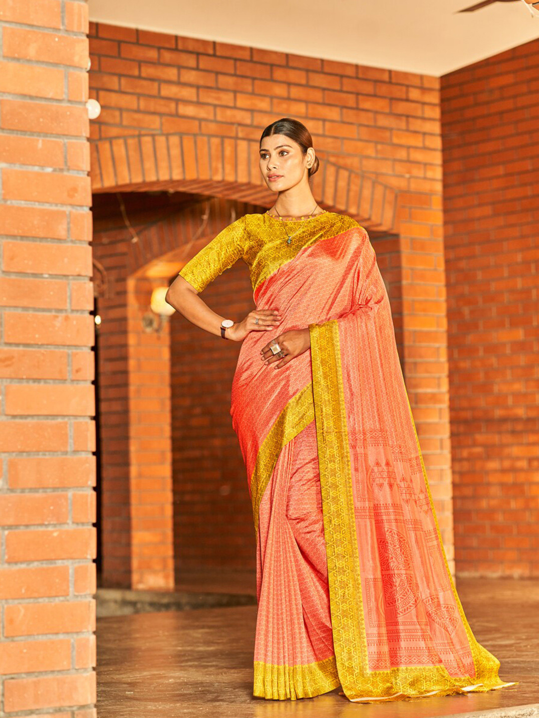 Kandora Floral Poly Crepe Saree