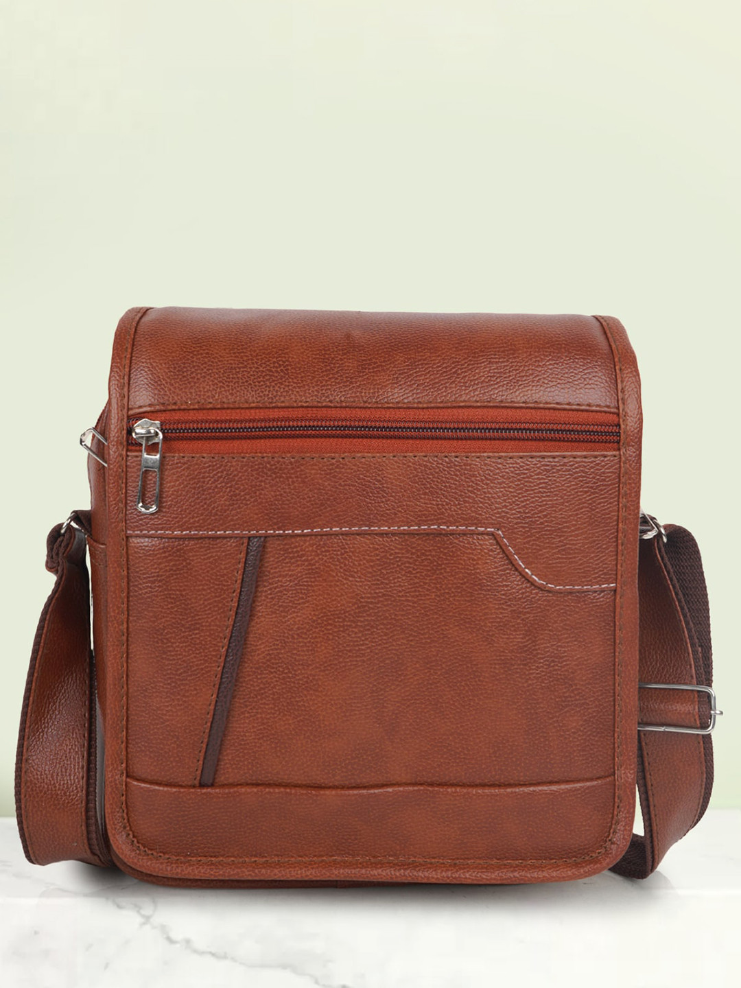 PARSLEY Men Textured Structured Crossbody Sling Bag