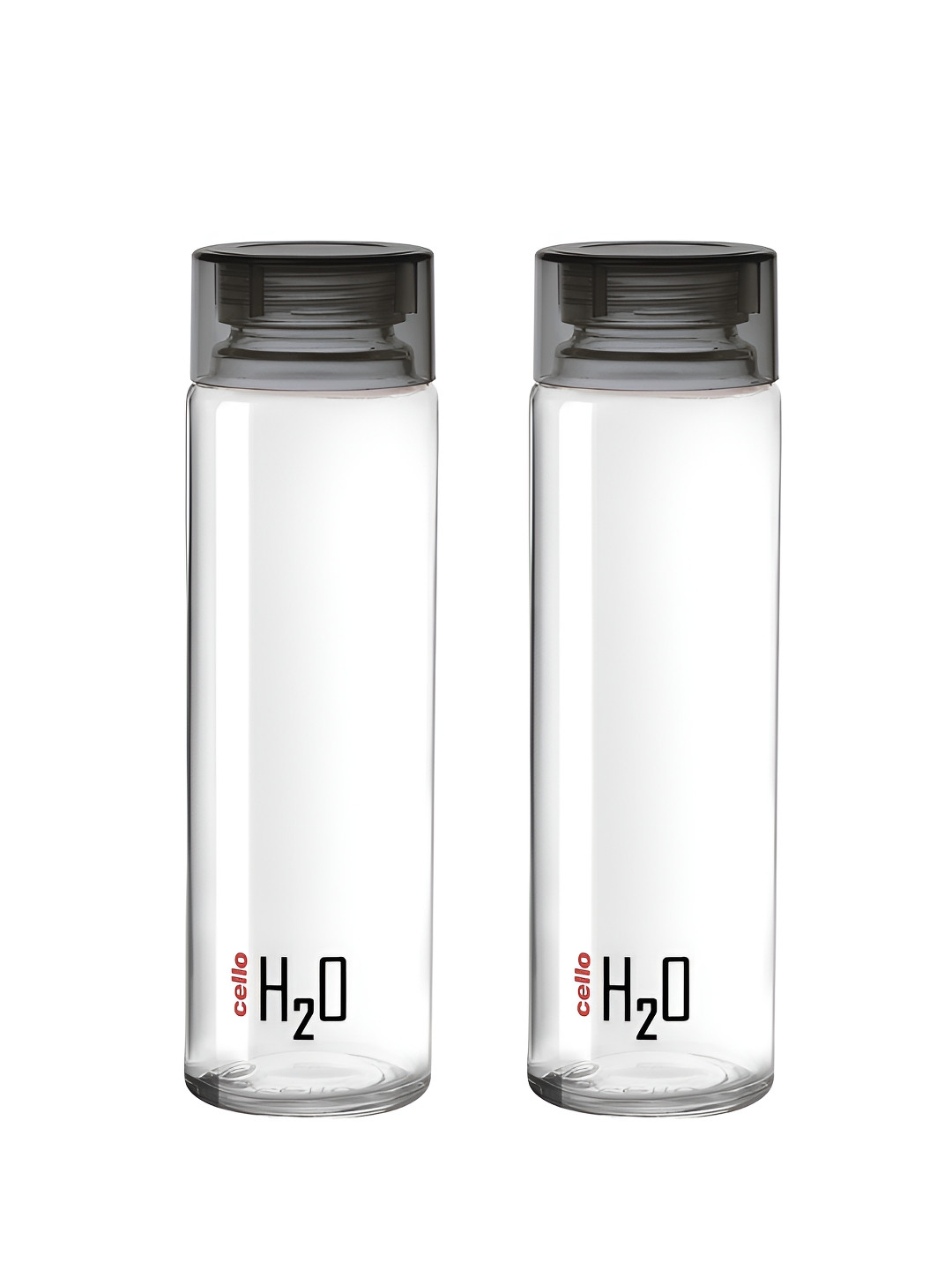 Cello H2O Black Solid Glass Spill Proof 2 Piece Water Bottle - 920ml