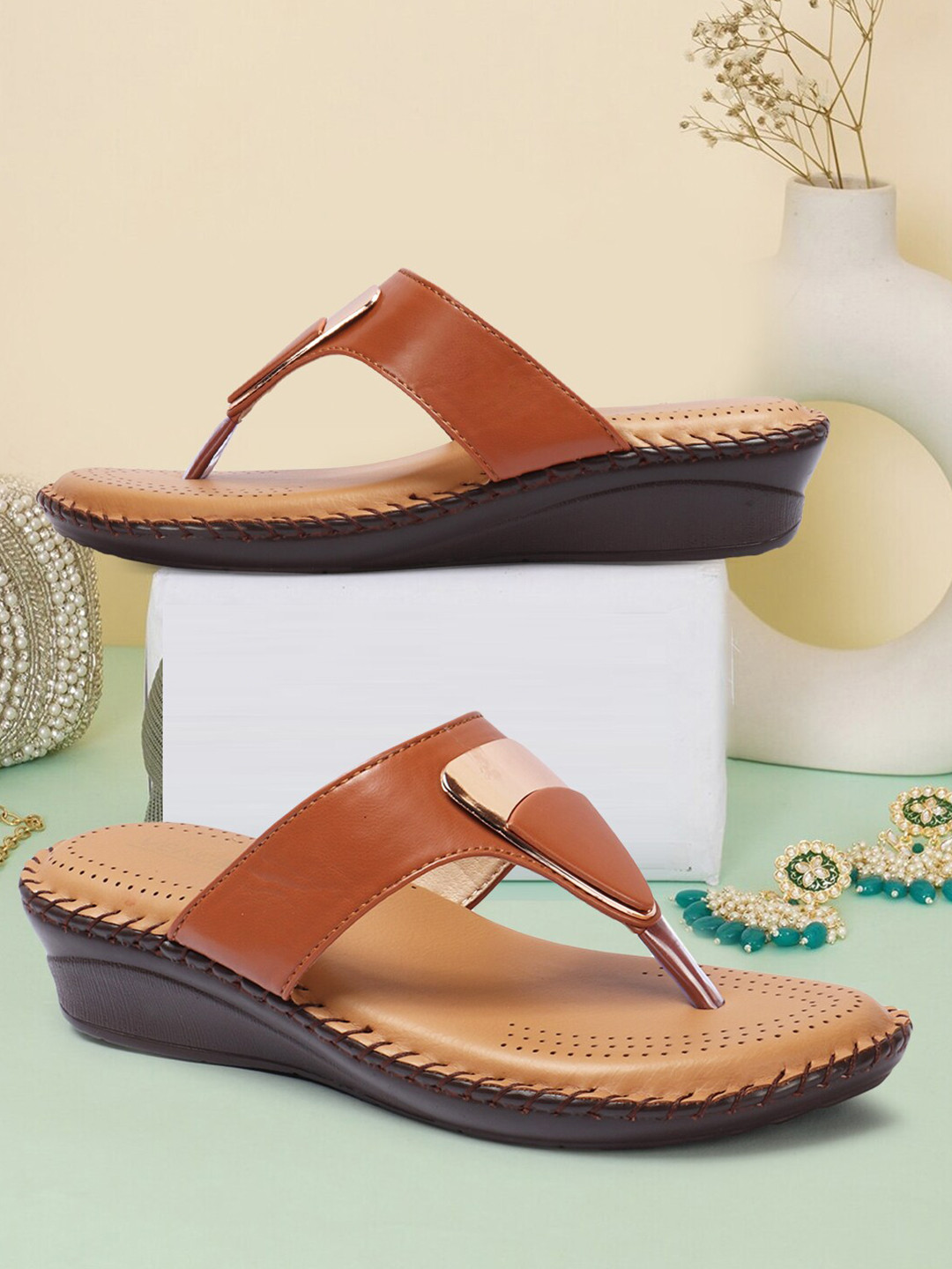 VENDOZ Orthopedic Open Toe Flats