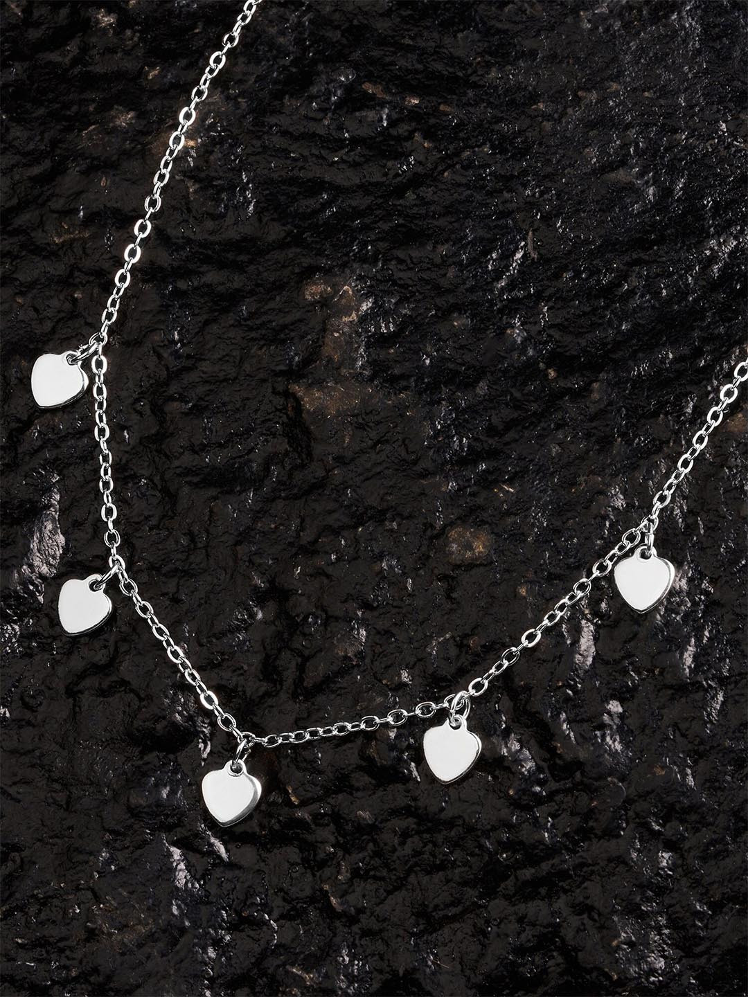 Accessorize Stainless Steel Heart Shape Minimal Chain