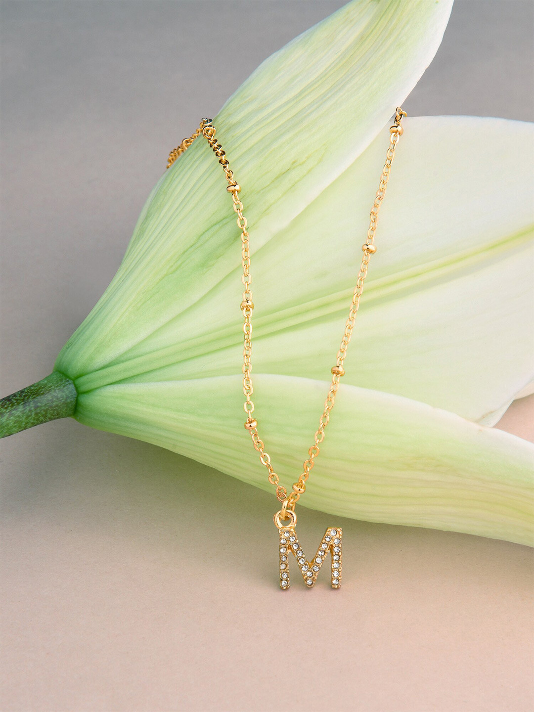 Accessorize Metal Stone Studded Minimal Chain