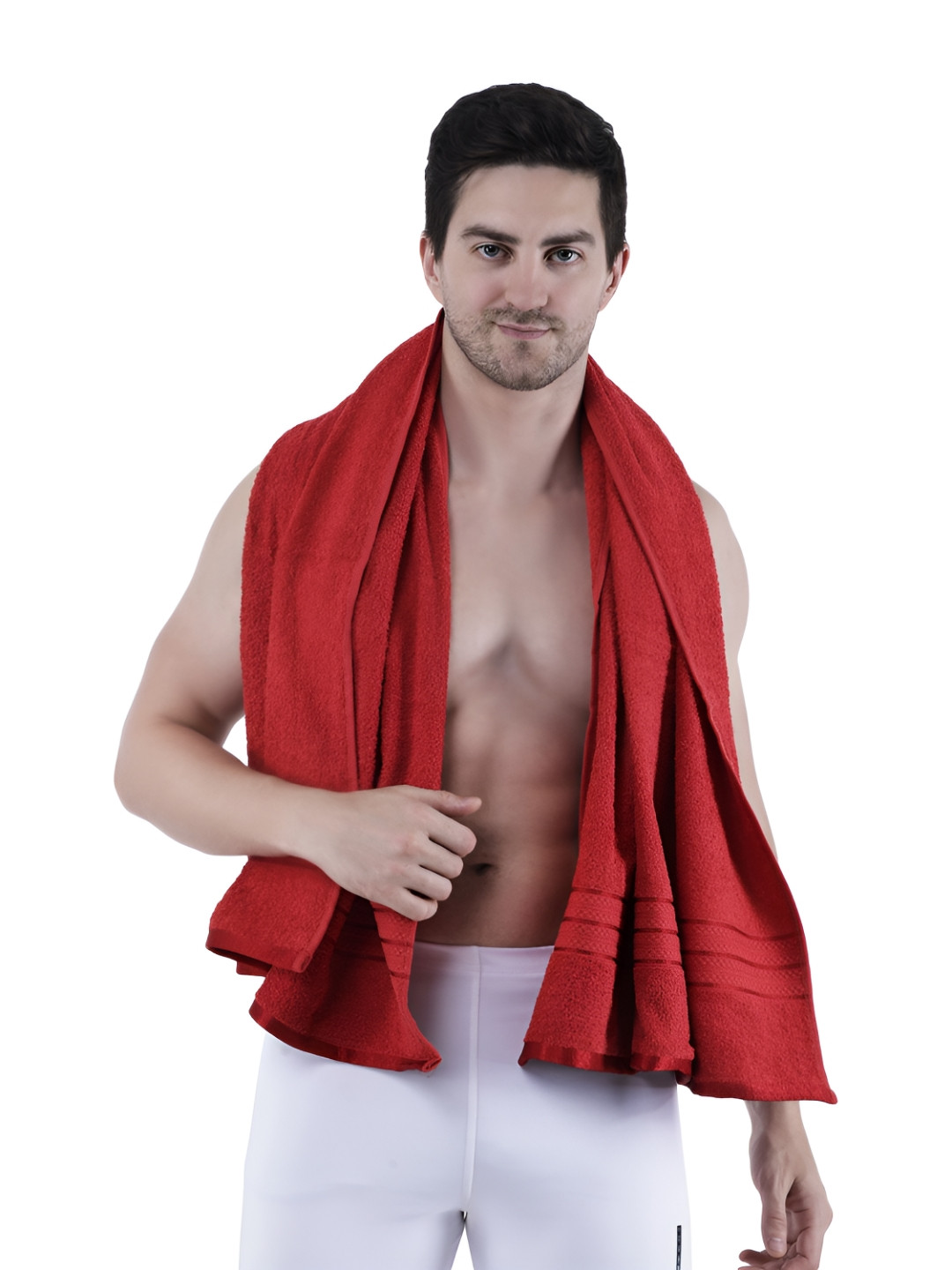 Dollar Socks Red Cotton 400 GSM Bath Towel