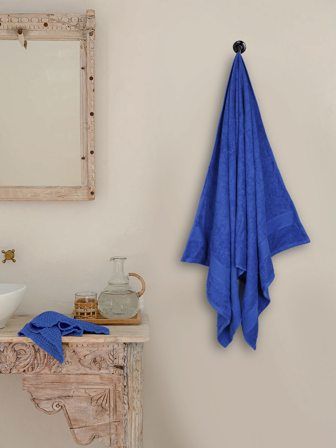 Dollar Socks Blue & Pink 2 Pieces Cotton 400 GSM Bath Towels