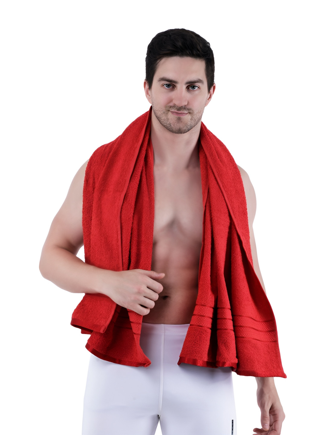 Dollar Socks Red Cotton 400 GSM Bath Towel