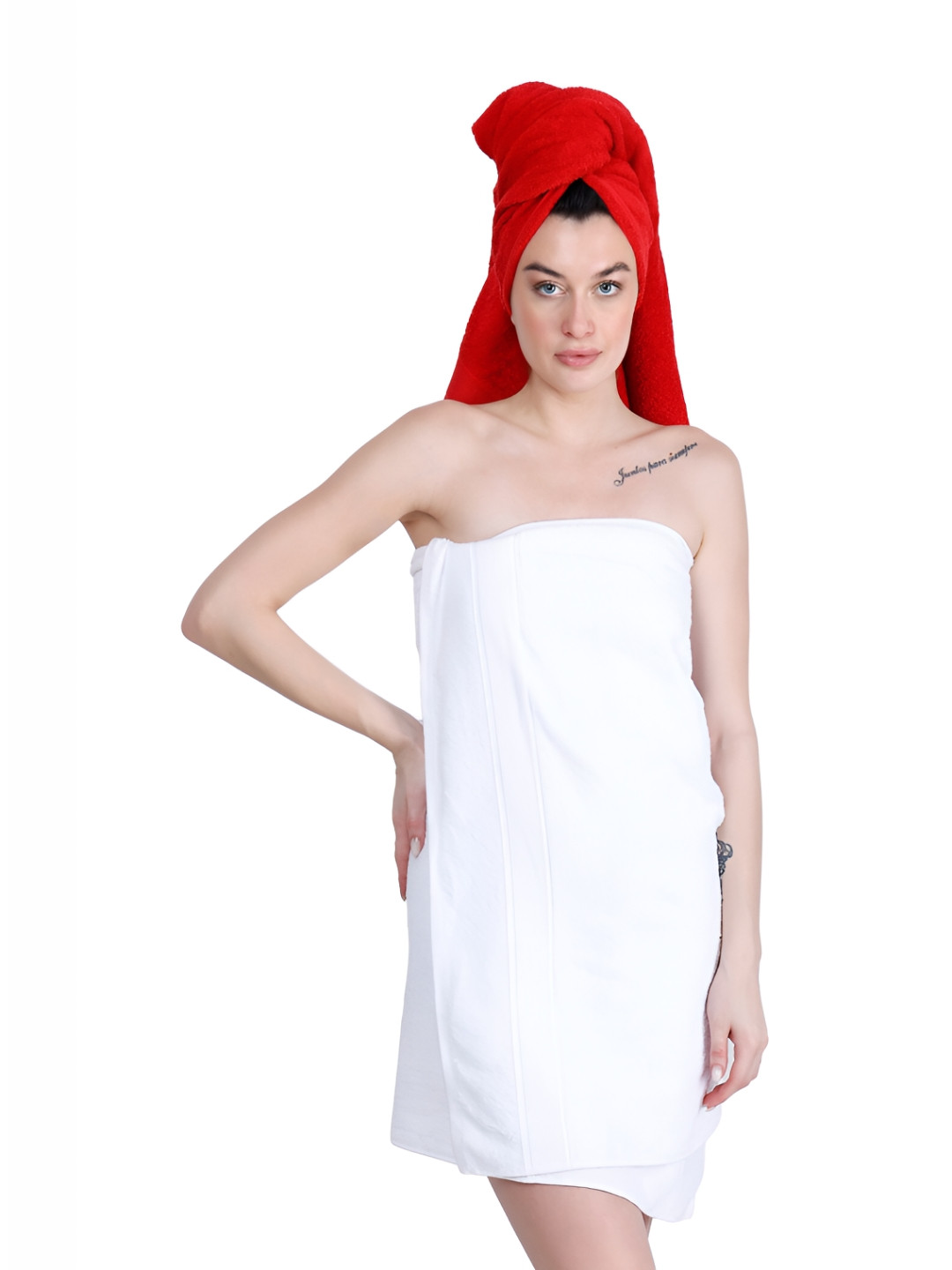 Dollar Socks White Cotton 400 GSM Bath Towel