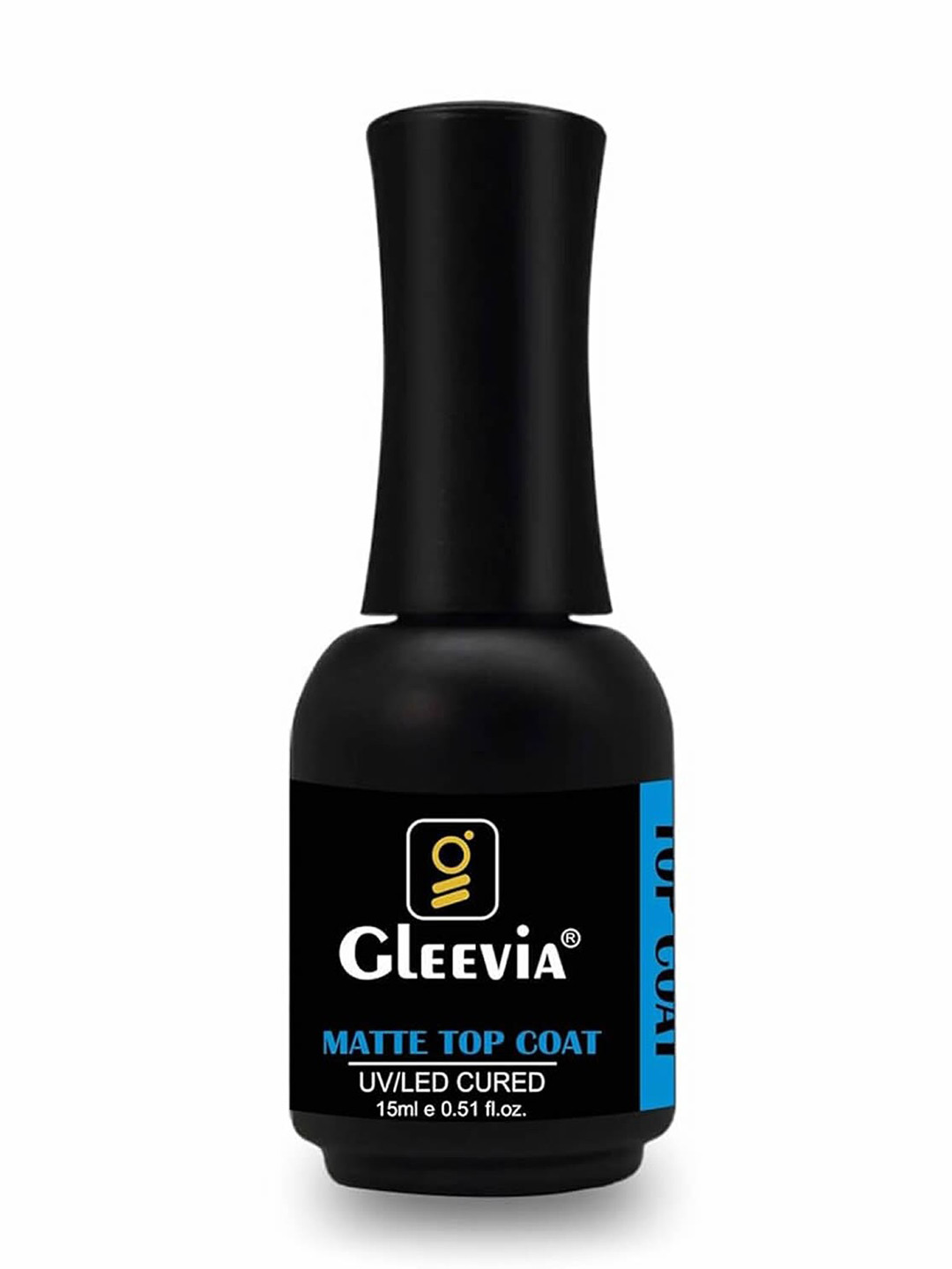Gleevia Professional UV Led Cured Matte Top Coat 15 ml - Clear