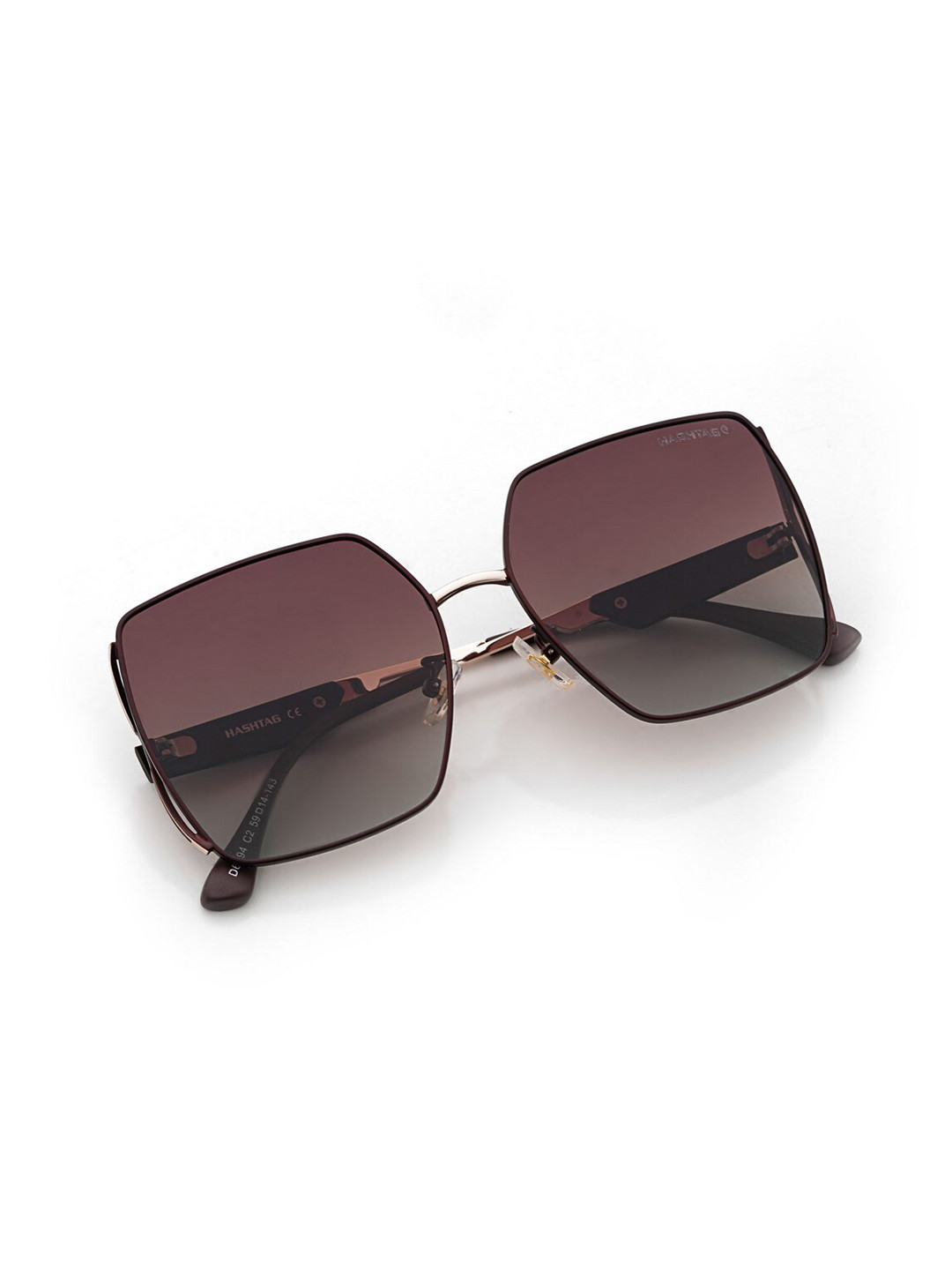 HASHTAG EYEWEAR Women Square Sunglasses with Polarised and UV Protected Lens D6294-C2