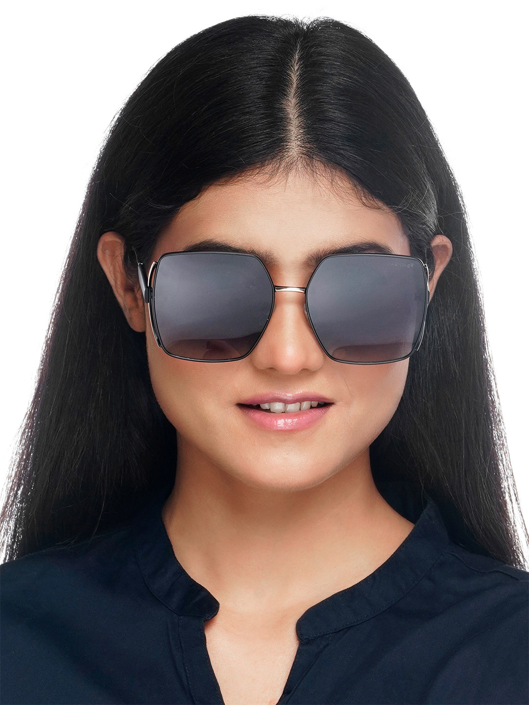 HASHTAG EYEWEAR Women Square Sunglasses with Polarised and UV Protected Lens D6294-C1