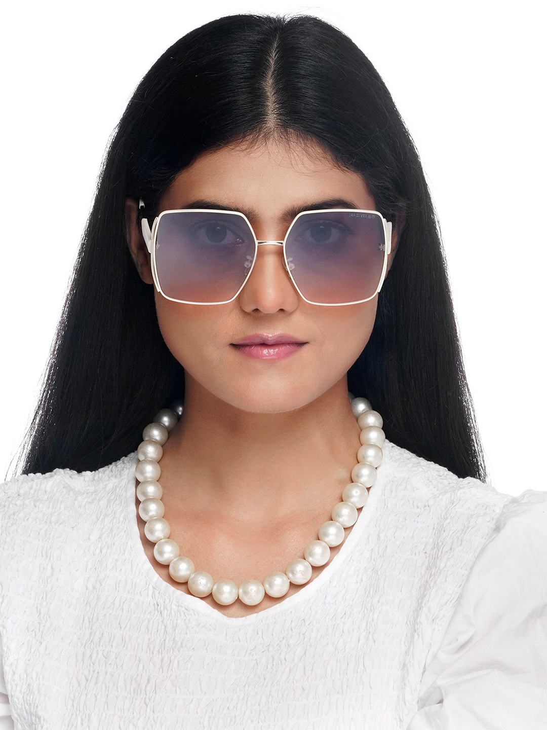 HASHTAG EYEWEAR Women Square Sunglasses with Polarised and UV Protected Lens D6294-C3