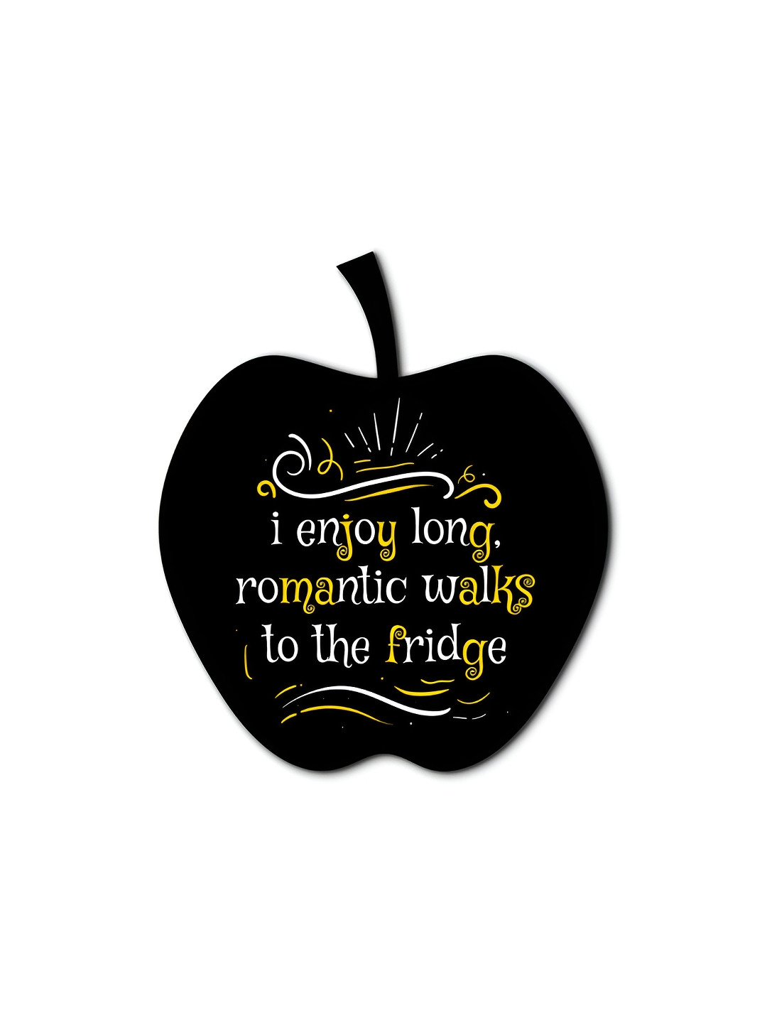 DecorTwist Black & White 2 Pieces Quotes Printed Fridge Magnets