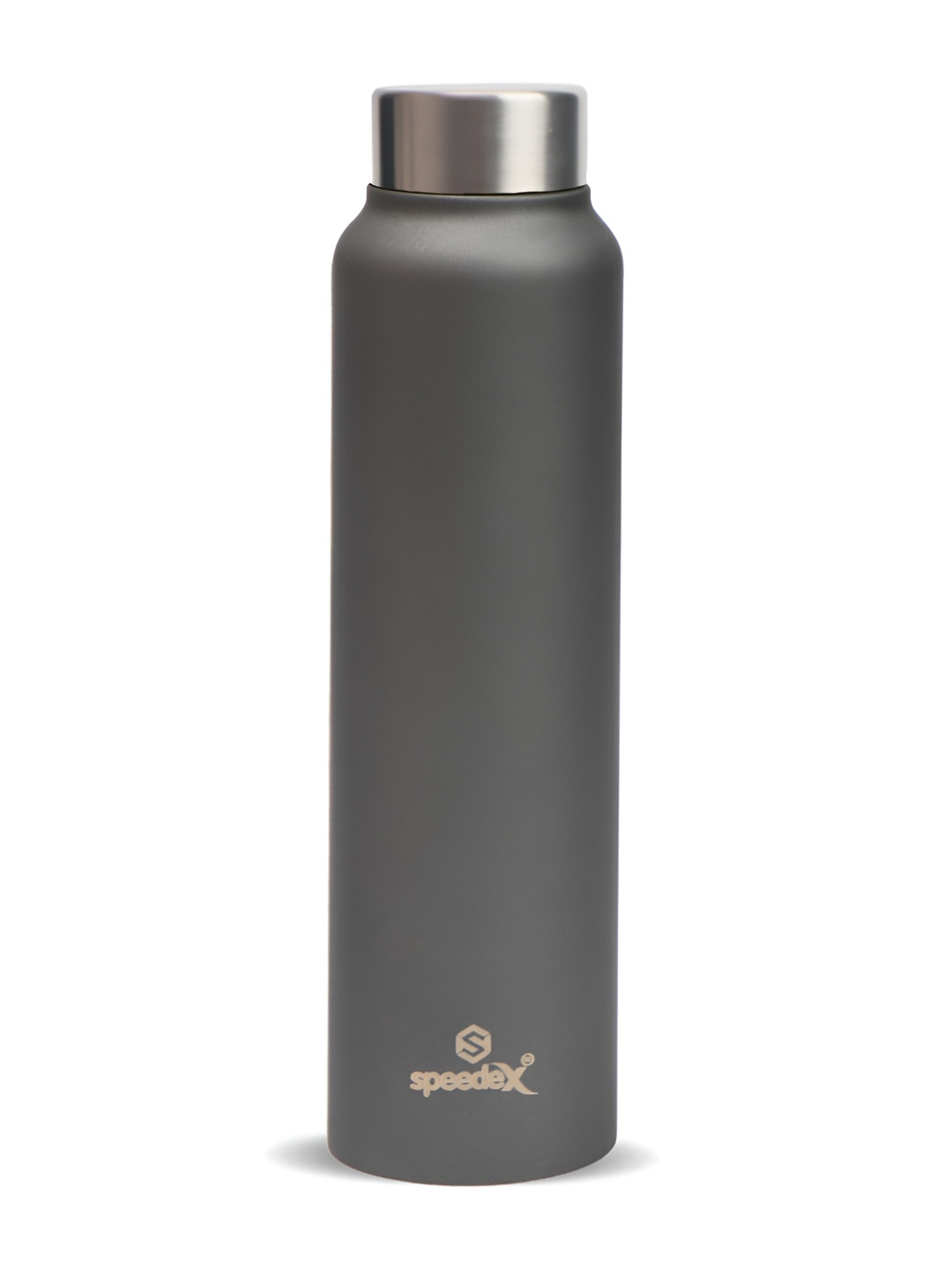 Speedex Simplex Grey Brand Logo Stainless Steel Spill Proof Water Bottle - 1L