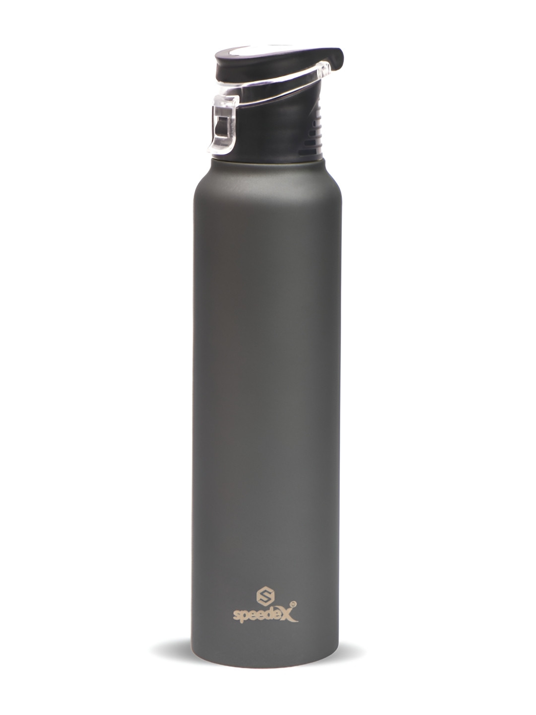 Speedex Simplex Grey Brand Logo Stainless Steel Spill Proof Water Bottle - 1L