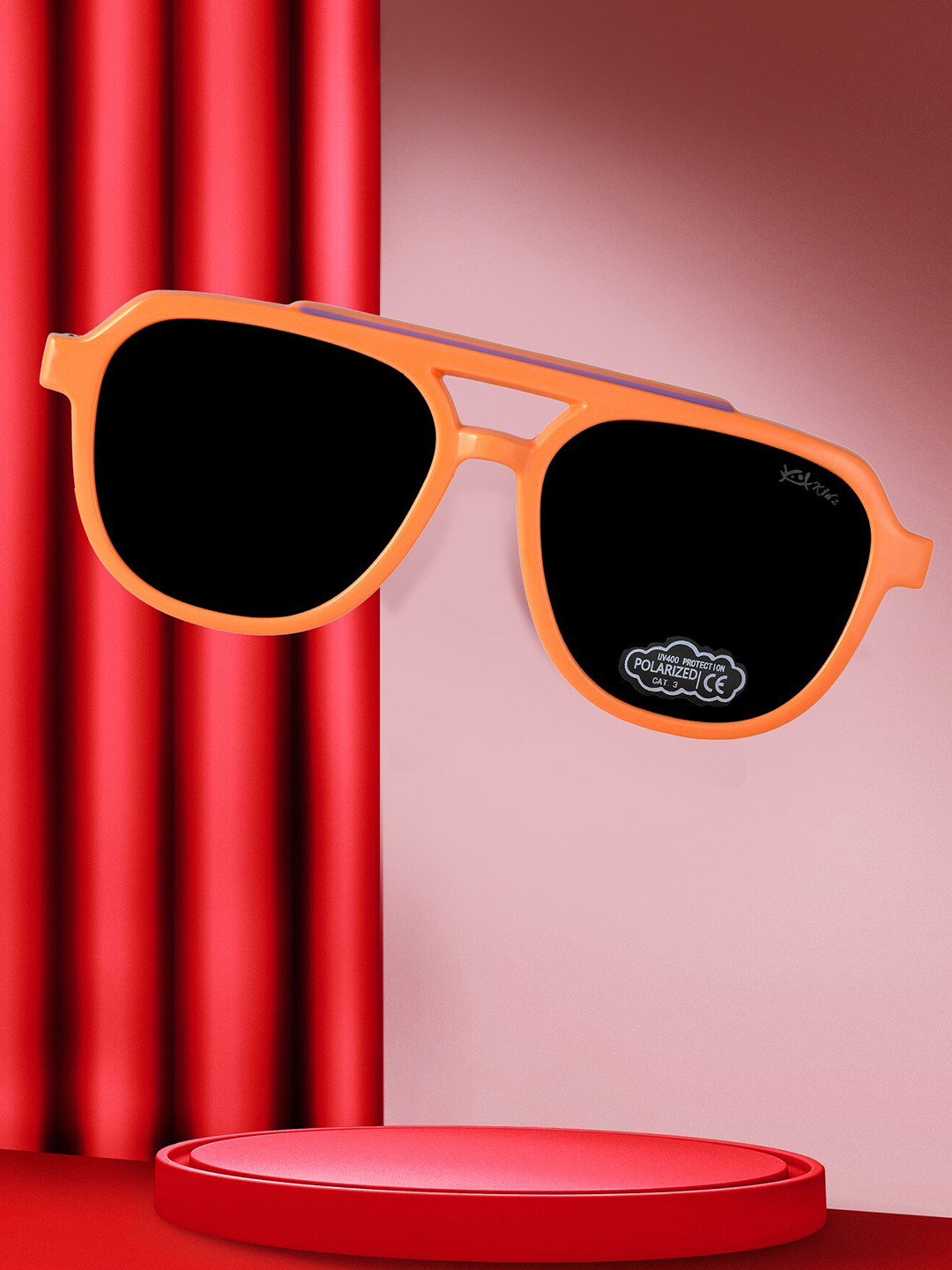 Kool Kidz Kids Round Sunglasses with Polarised and UV Protected Lens-KKSP 6-109 OR