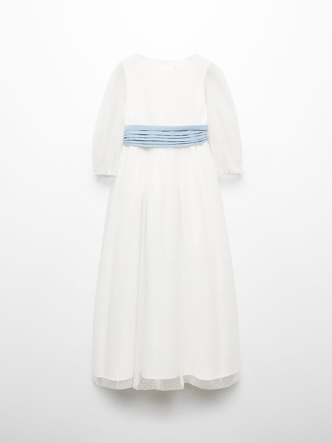 Mango Kids Girls A-Line Bow Detail Maxi Dress