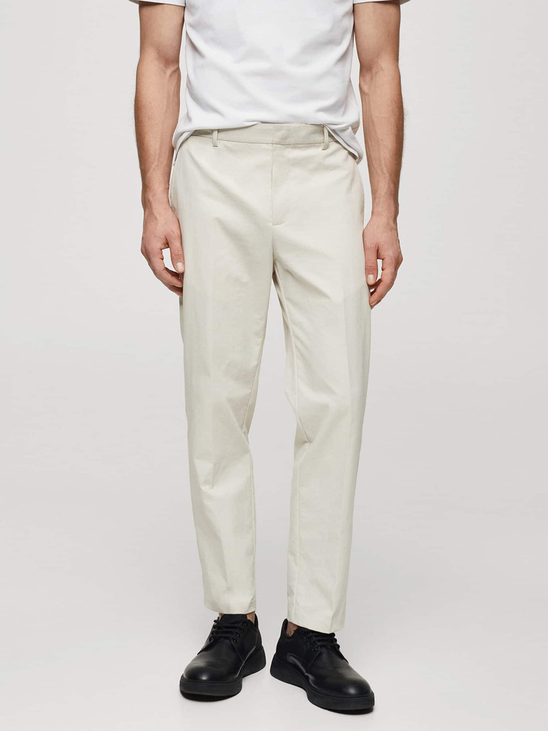 MANGO MAN Men High Performance Slim Fit Trousers