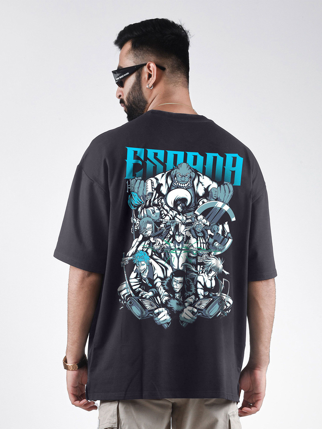 Comicsense Bleach Anime Espada Printed Cotton Oversized Tshirt