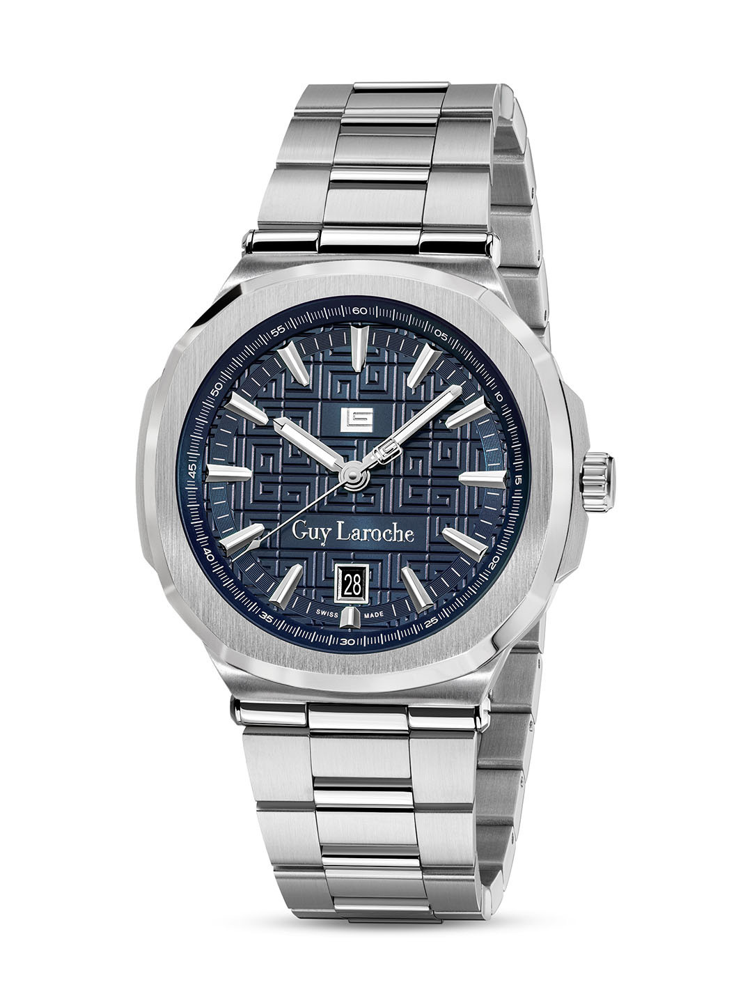 Guy Laroche Men Bracelet Style Straps Analogue Swiss Made Watch GLWGG0000305