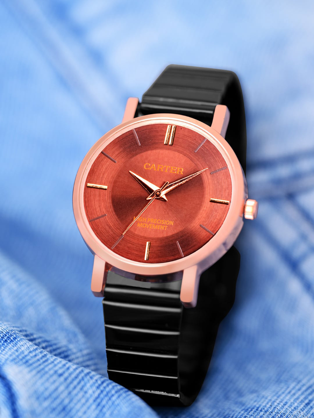 Sandy D Carter Women Dial & Bracelet Style Straps Analogue Watch SDC24-56-RG-BR