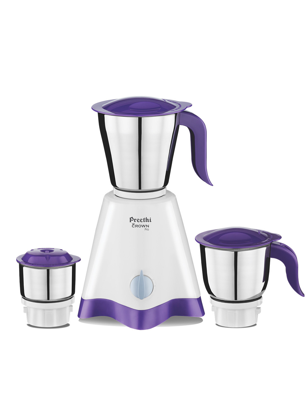 Preethi Purple Stainless Steel Powerful Motor 3 Jars Wet and Dry Grinder-600W