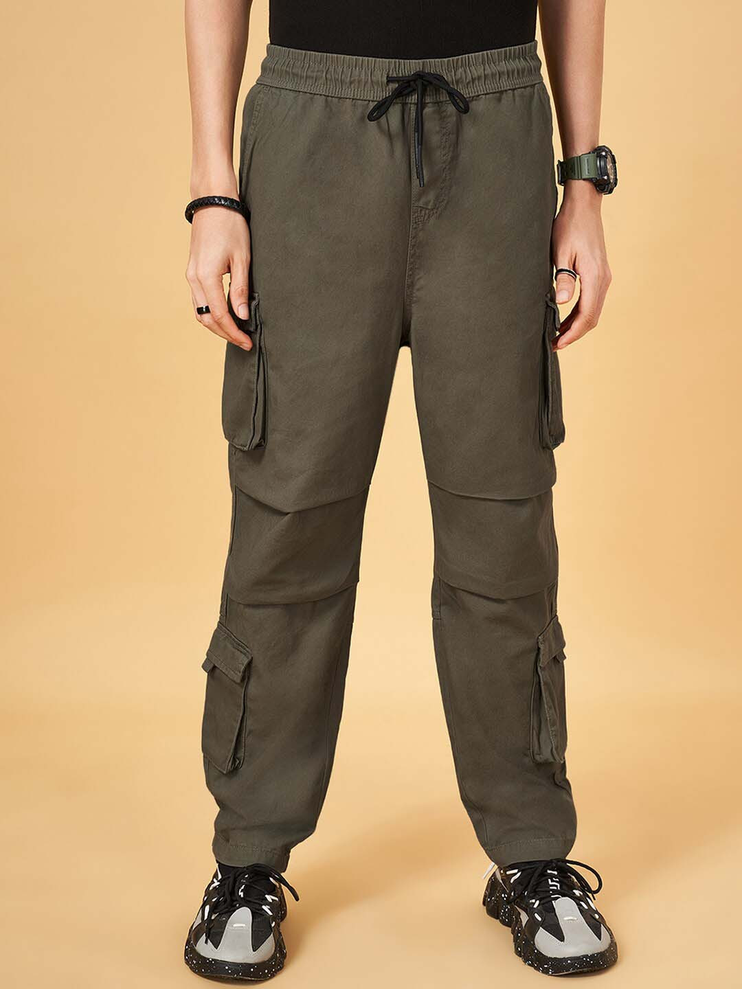Street 808 by Pantaloons Men Cotton Relaxed-Fit Track Pant