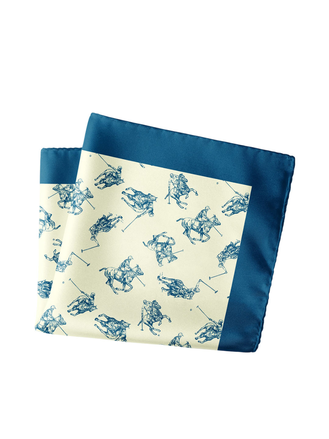 CHOKORE Polo Printed Pure Silk Pocket Square