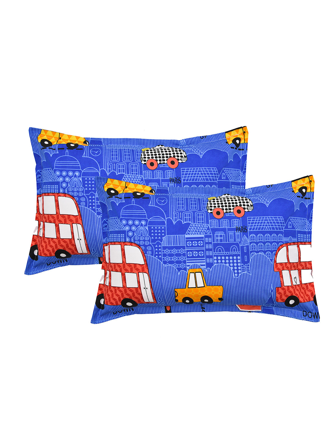 RRC Blue 2 Pieces Rectangle Pillow Covers