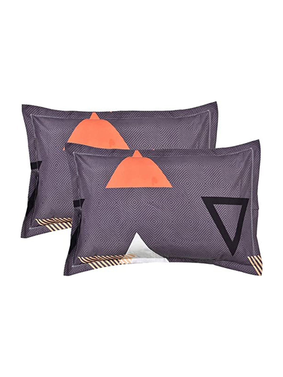 RRC Purple 2 Pieces Rectangle Pillow Covers