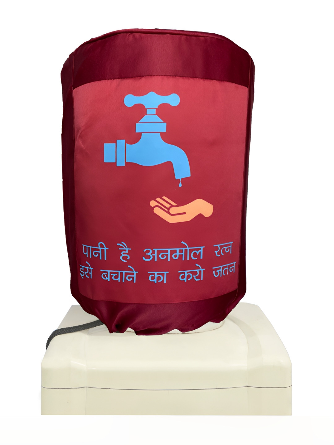 SWAYAM Blue & Red Printed Water Dispenser Cover