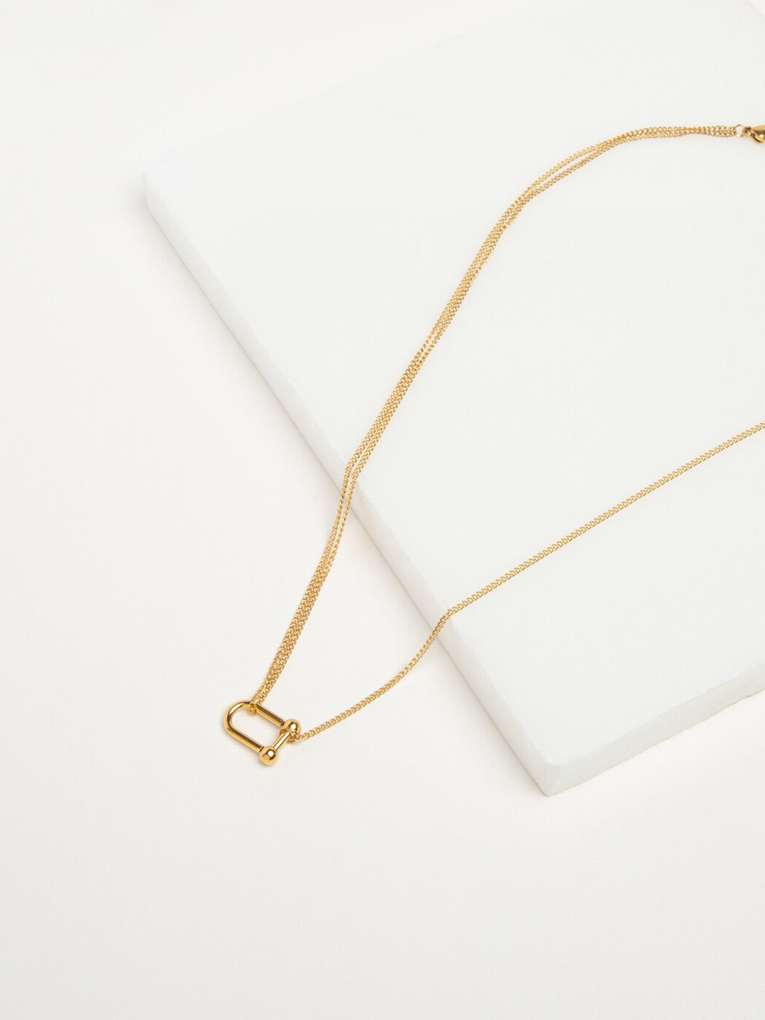 WHITE LIES Gold-Plated Stainless Steel Chain