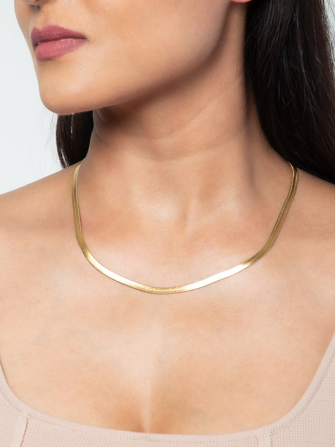 WHITE LIES Gold-Plated Stainless Steel Chain