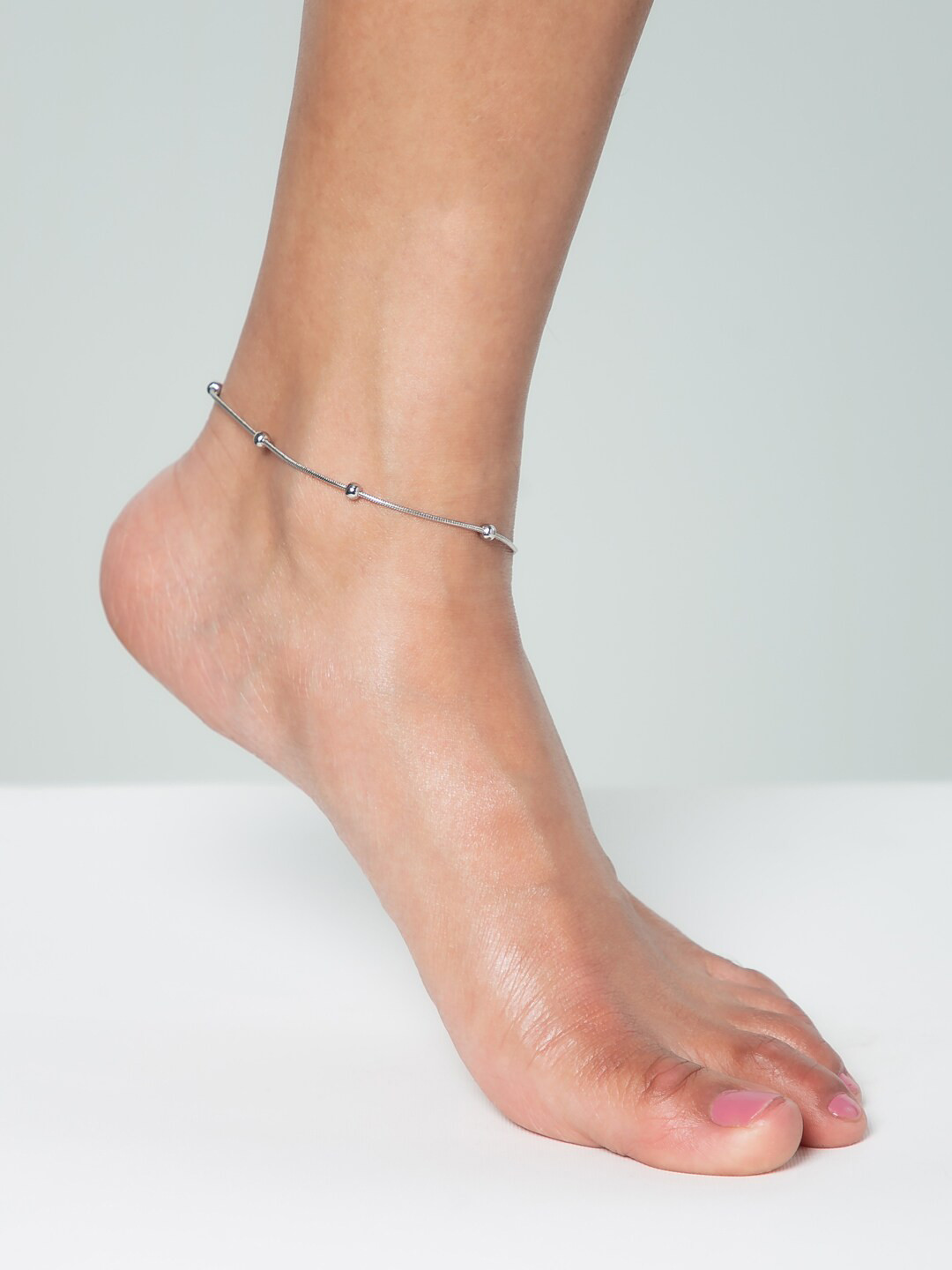 WHITE LIES Silver-Plated Anklet