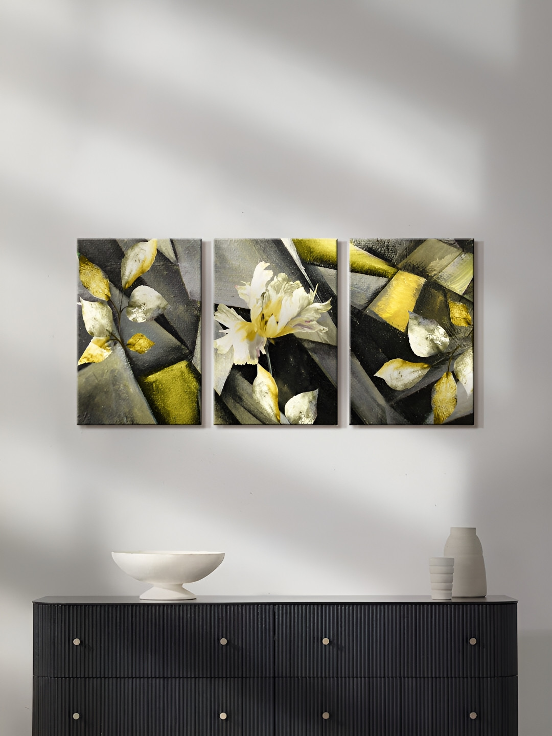 999Store Abstract Canvas 3 Piece Wall Rectangle Paintings Wall Art-16 x 9.8In