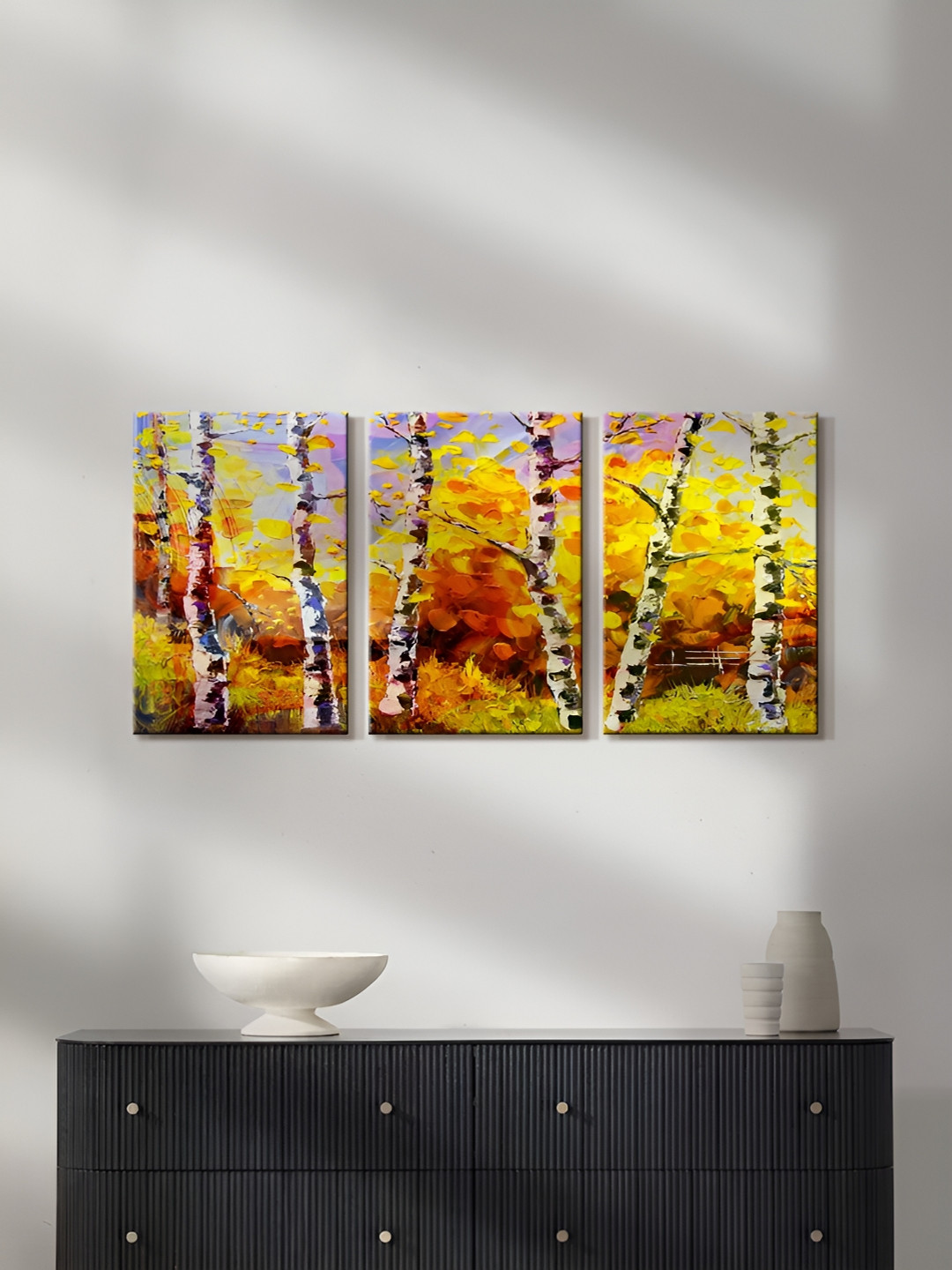 999Store Tree Canvas 3 Piece Wall Rectangle Paintings Wall Art - 16 x 10In