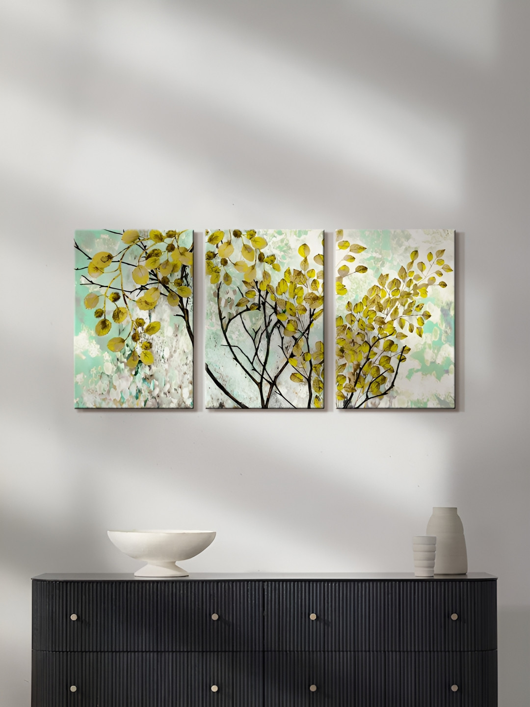 999Store Green & Blue 3 Piece Canvas Other Painting Wall Art