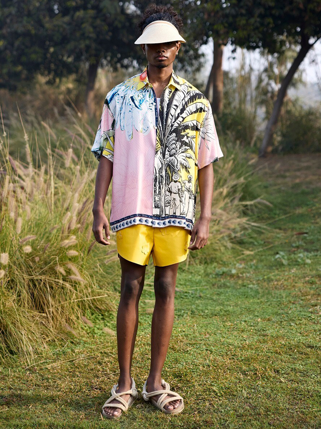 Triune Classic Tropical Printed Opaque Casual Shirt