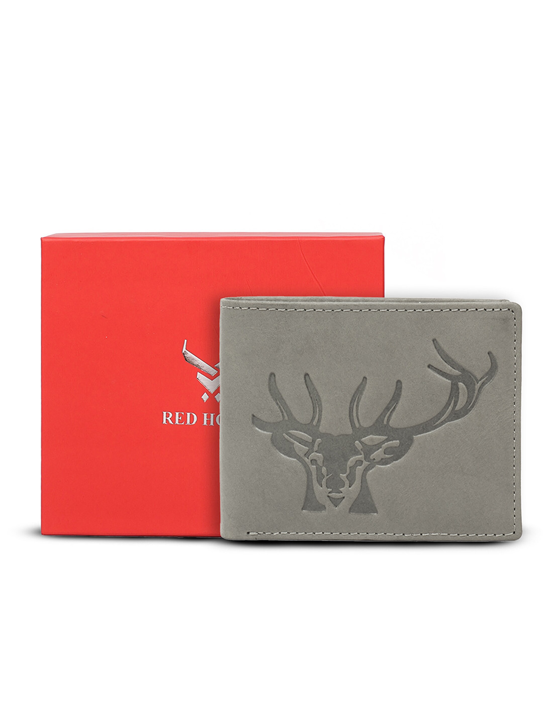 REDHORNS Men Animal Printed Leather Two Fold Wallet
