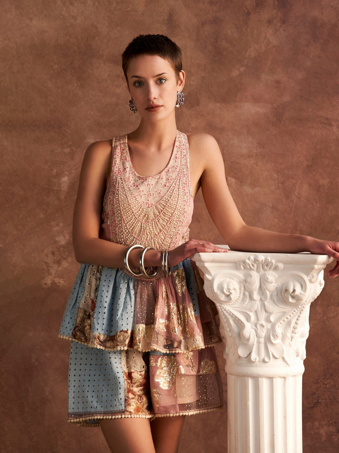 VERB BY PALLAVI SINGHEE Embellished Styled Back Top