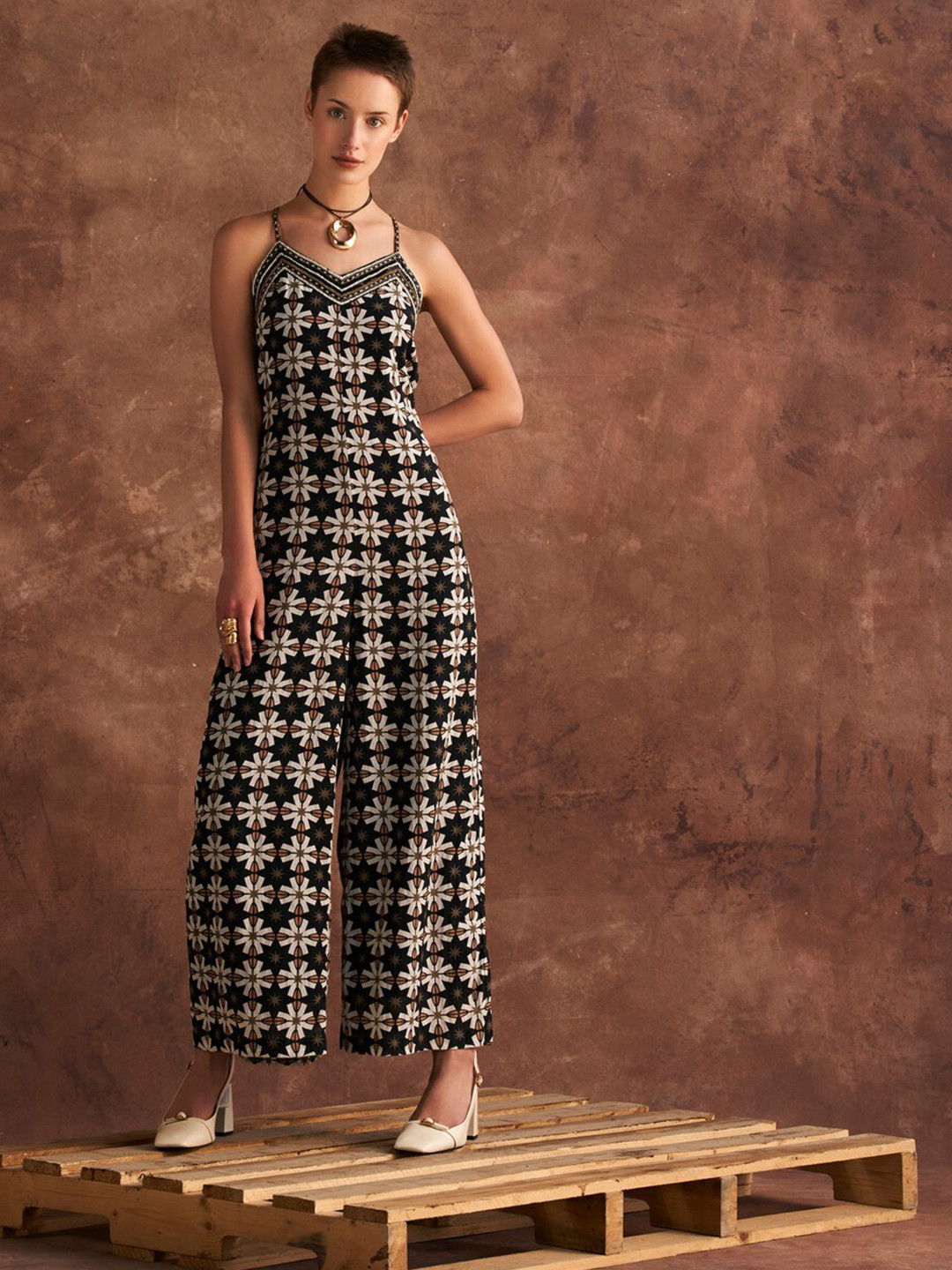 VERB BY PALLAVI SINGHEE Printed Basic Jumpsuit