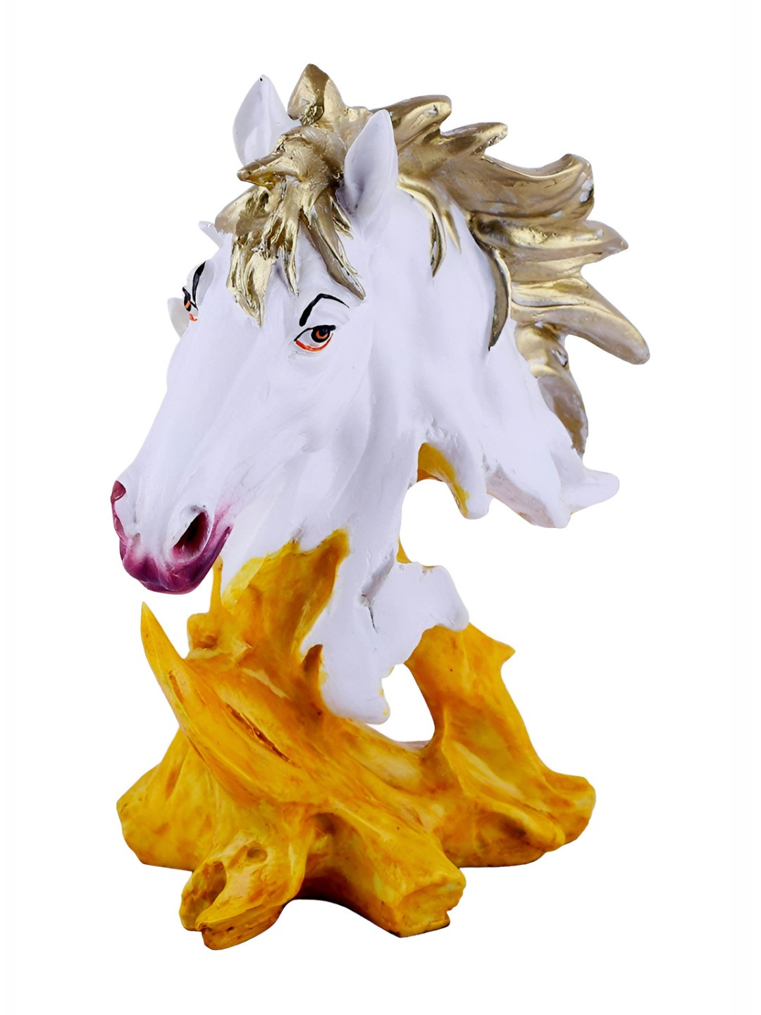 Mariner's Creation Horse White Polyresin Matte Living Room Medium Showpiece - 6.3 Inches