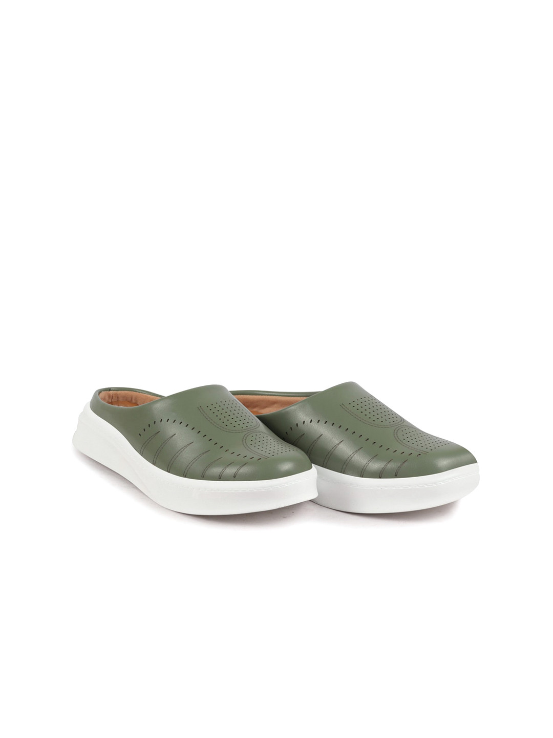 FAUSTO Women Perforated Laser Cut Mules